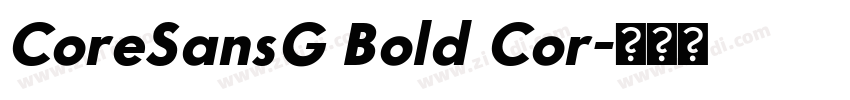 CoreSansG Bold Cor字体转换